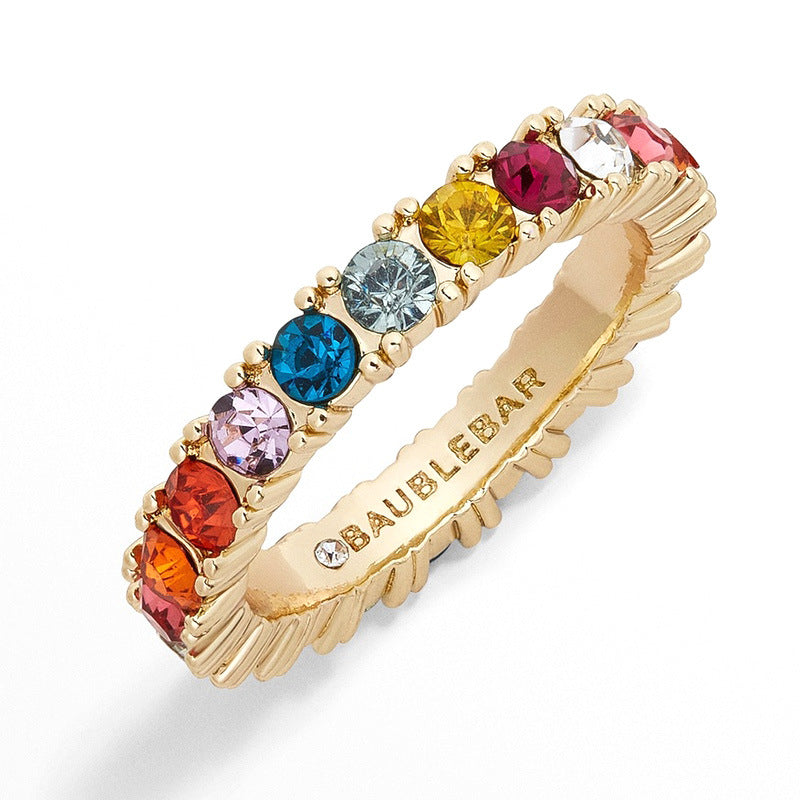 1640 fashion colorful rhinestone ring for women