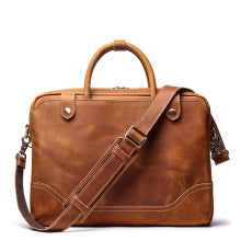 2619 cowhide 14inches unisex laptop handbag (fedex included)