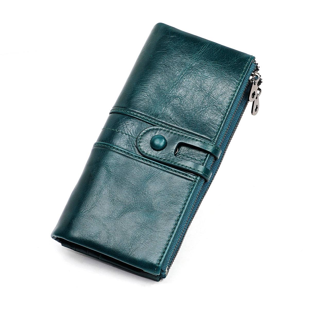 1613 genuine leather 3 fold women wallet card holder