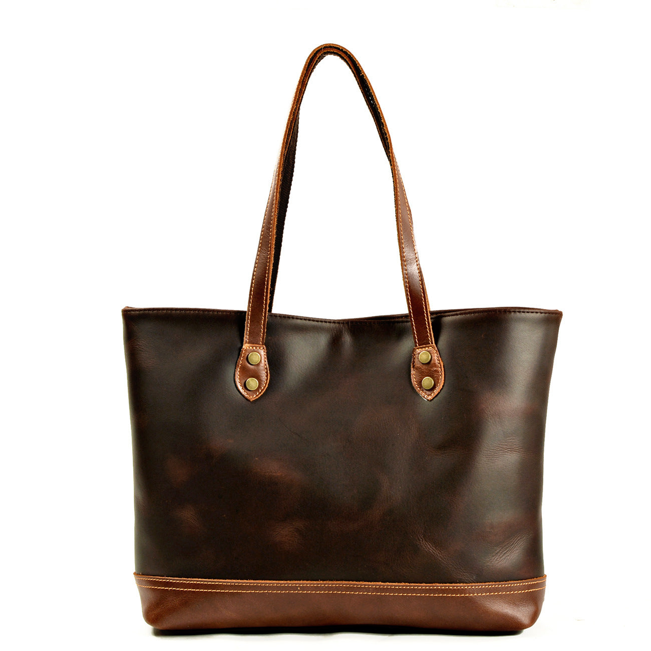 2291 genuine leather large shopping bag