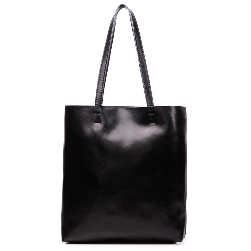 2364 calf skin black shopping totes