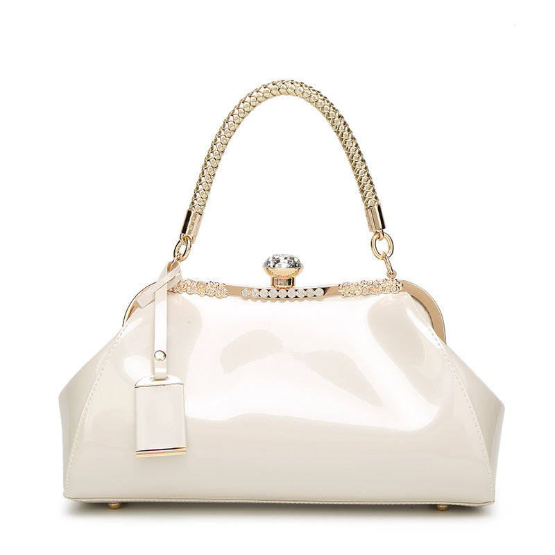 1690 patent leather rhinestone handbag
