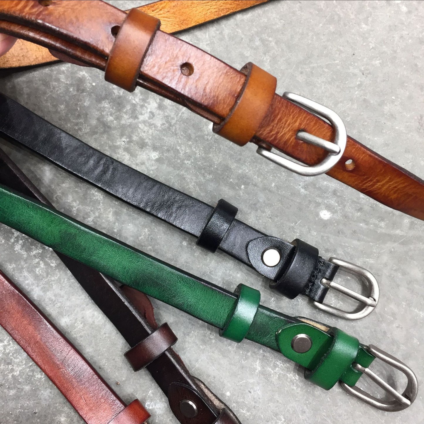 2119-2.0cm wide genuine leather belt