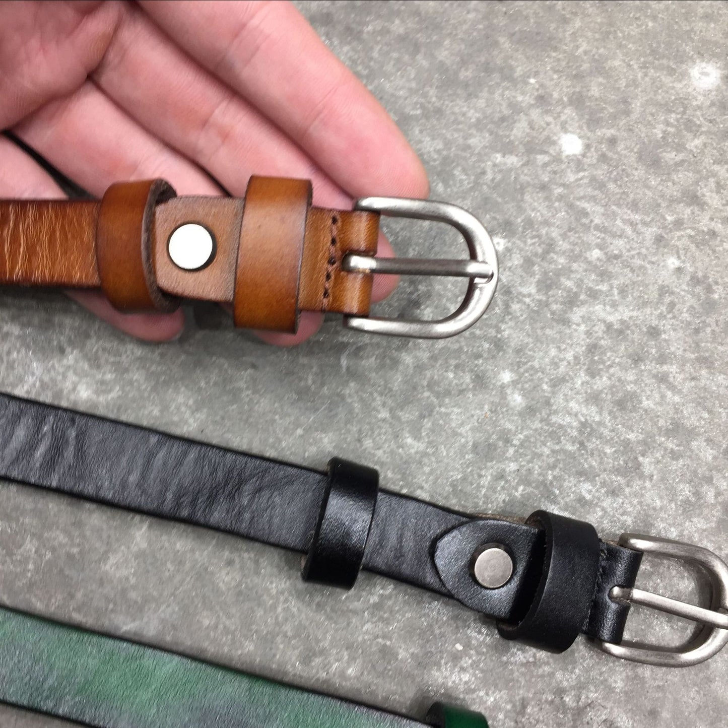 2119-2.0cm wide genuine leather belt