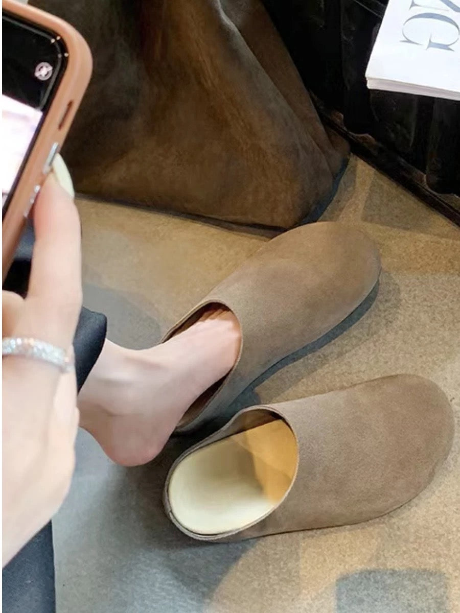 5207 genuine leather mules