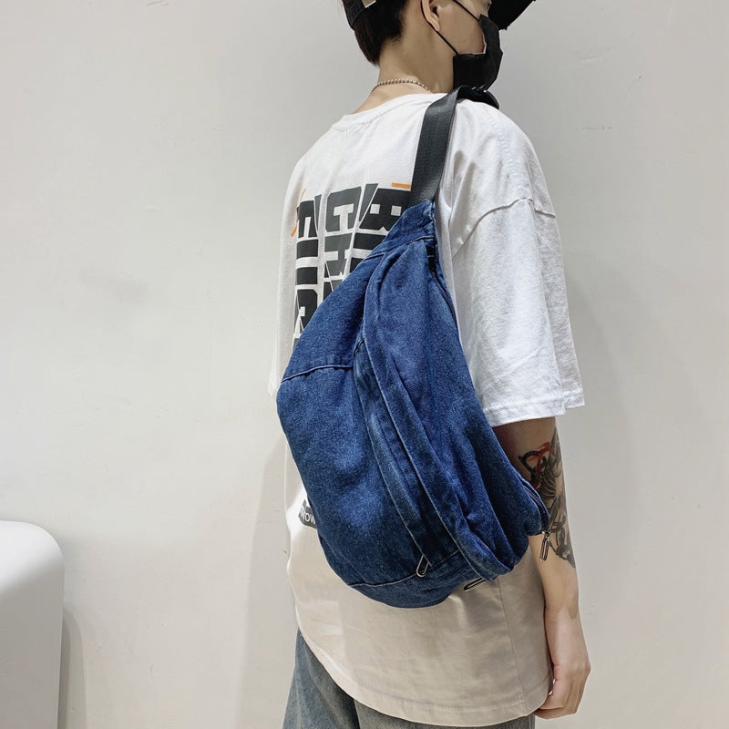 1793 large denim chest bag