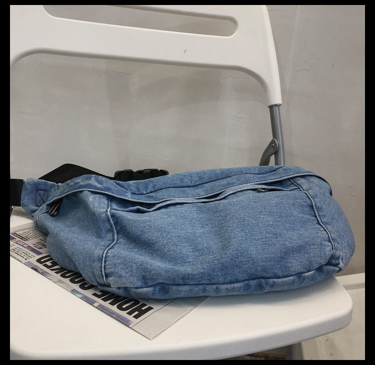 1793 large denim chest bag