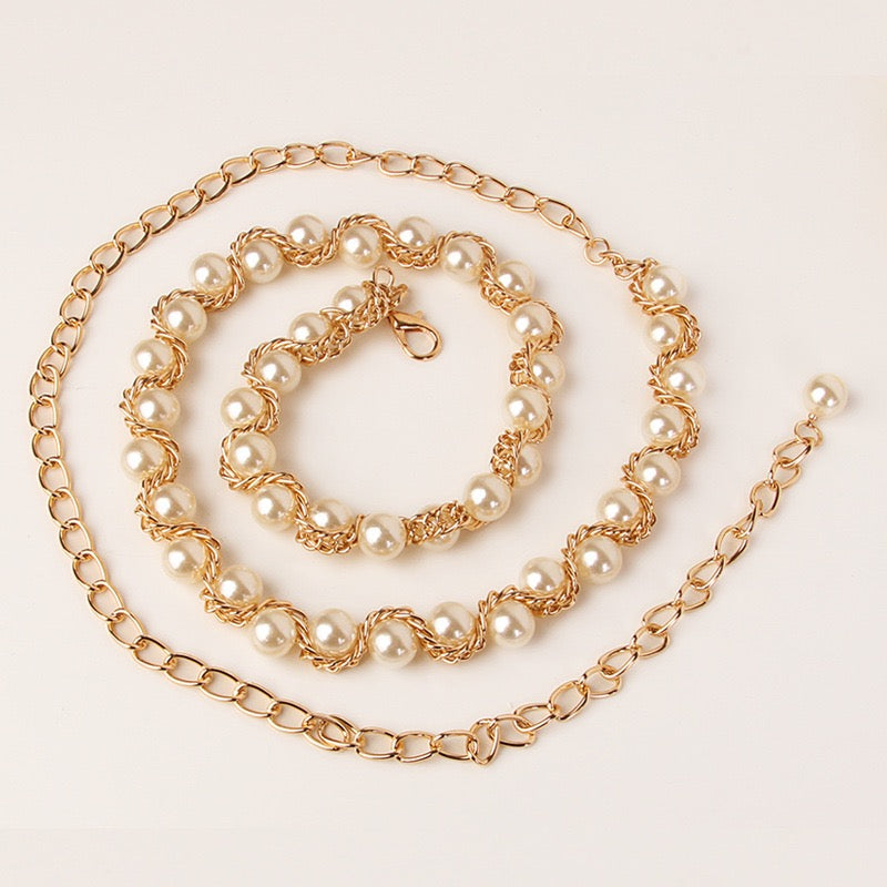 4224 metal chain belt for women