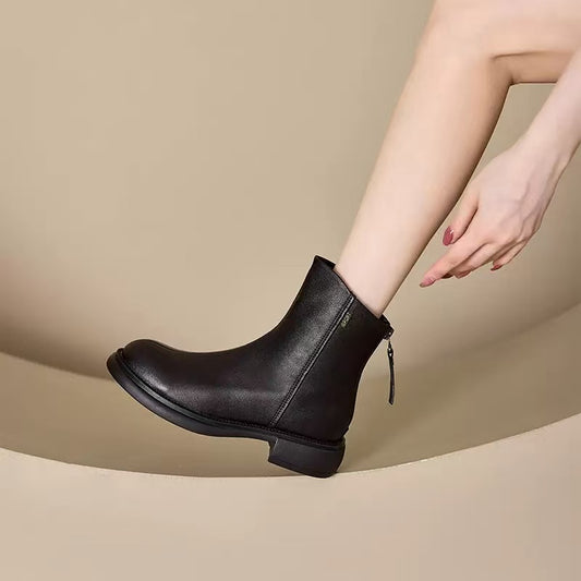 2582 Women's leather high platform boots