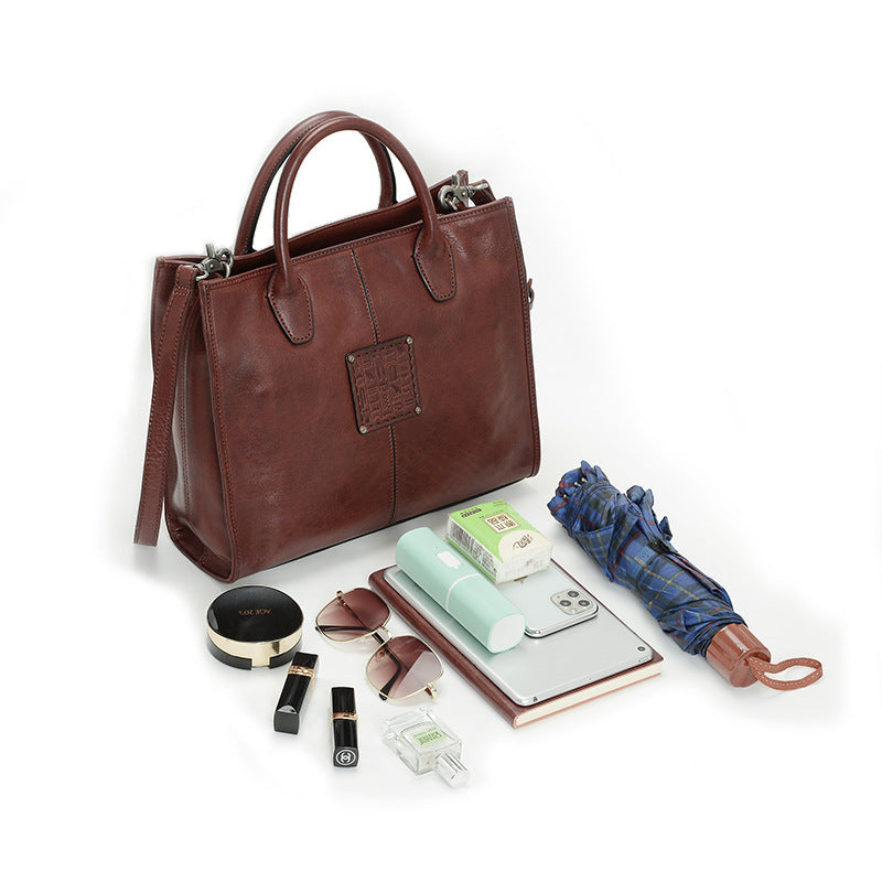751 genuine leather vintage large totes