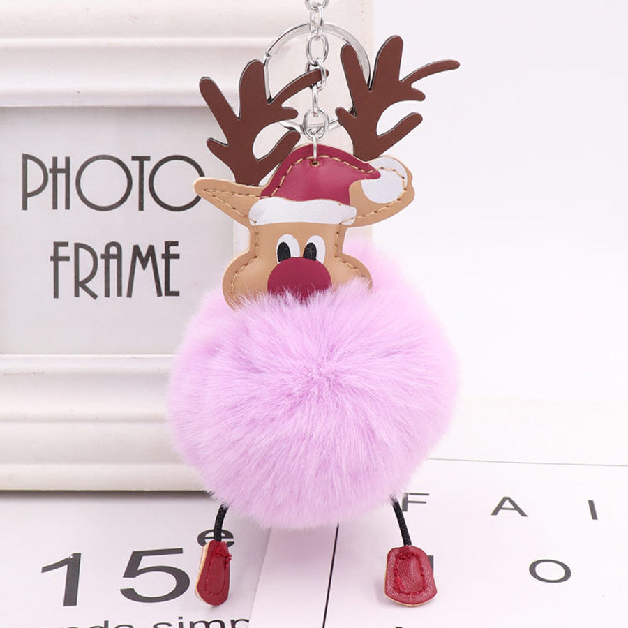 2002 lovely fox fur key pendant