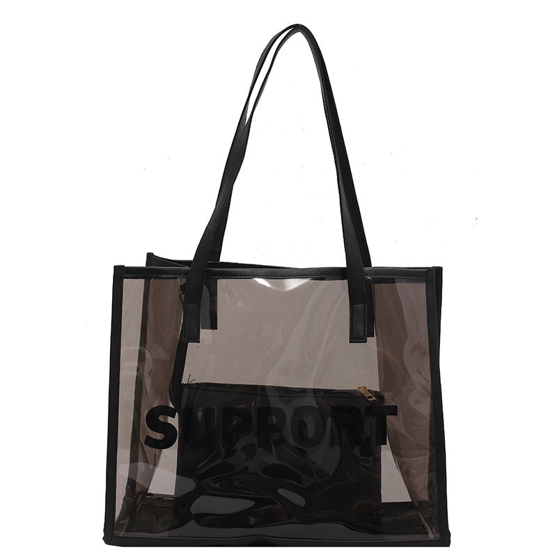 1020 pvc transparent large shopping bag