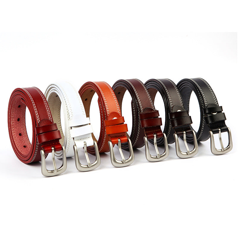 1347 casual women's belt metal buckle solid waist belts