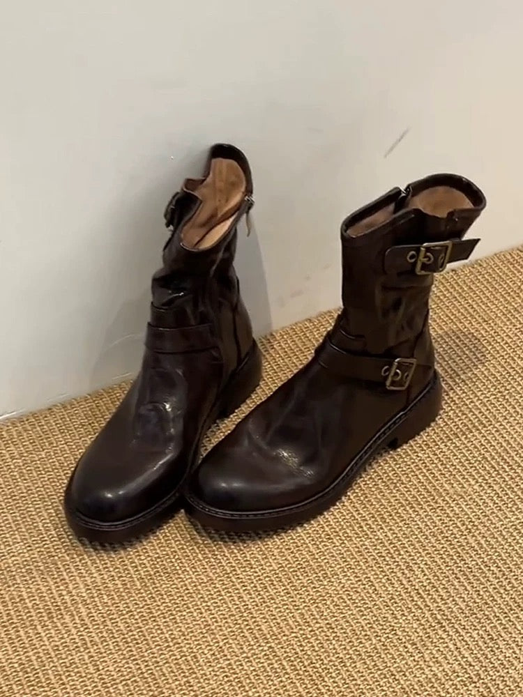 4922 genuine leather women's boots