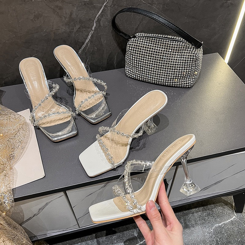 4258 Sparkly high heel sandals