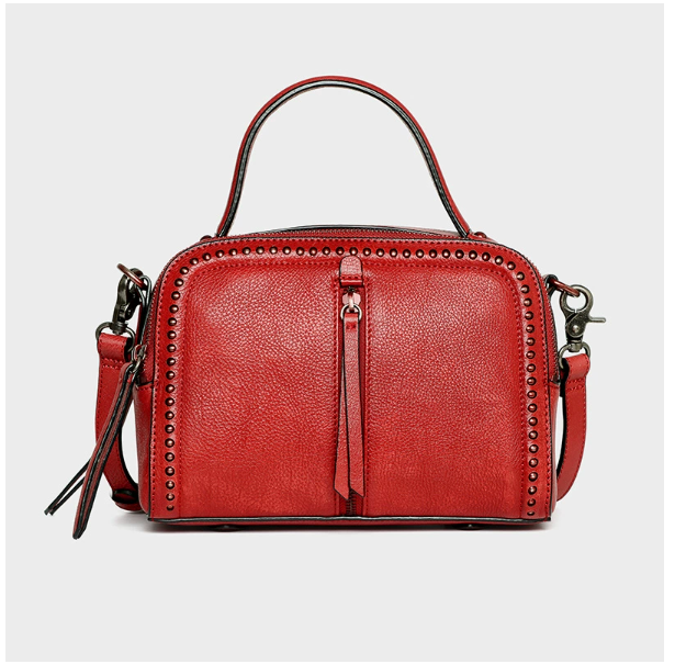 2255 solid square rivet handbag