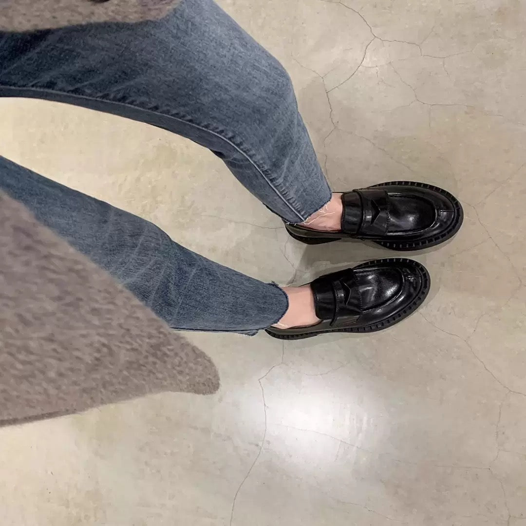 4027 genuine leather loafer for women