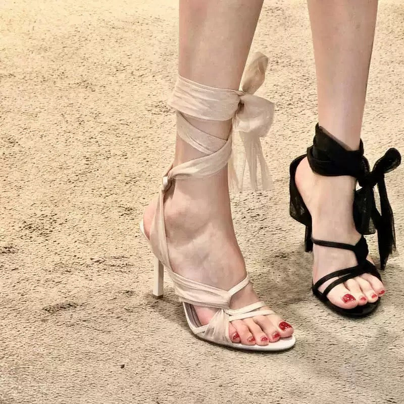 4842 lace up high heel sandal