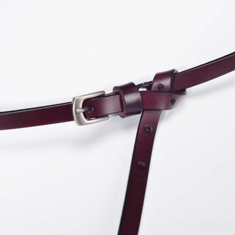 2135 pin buckle leather belt