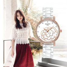 2238 ceramic rhinestone quartz watch