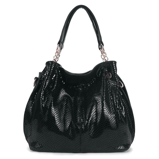 1728 faux snake print OL casual handbag