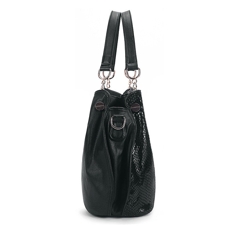 1728 faux snake print OL casual handbag