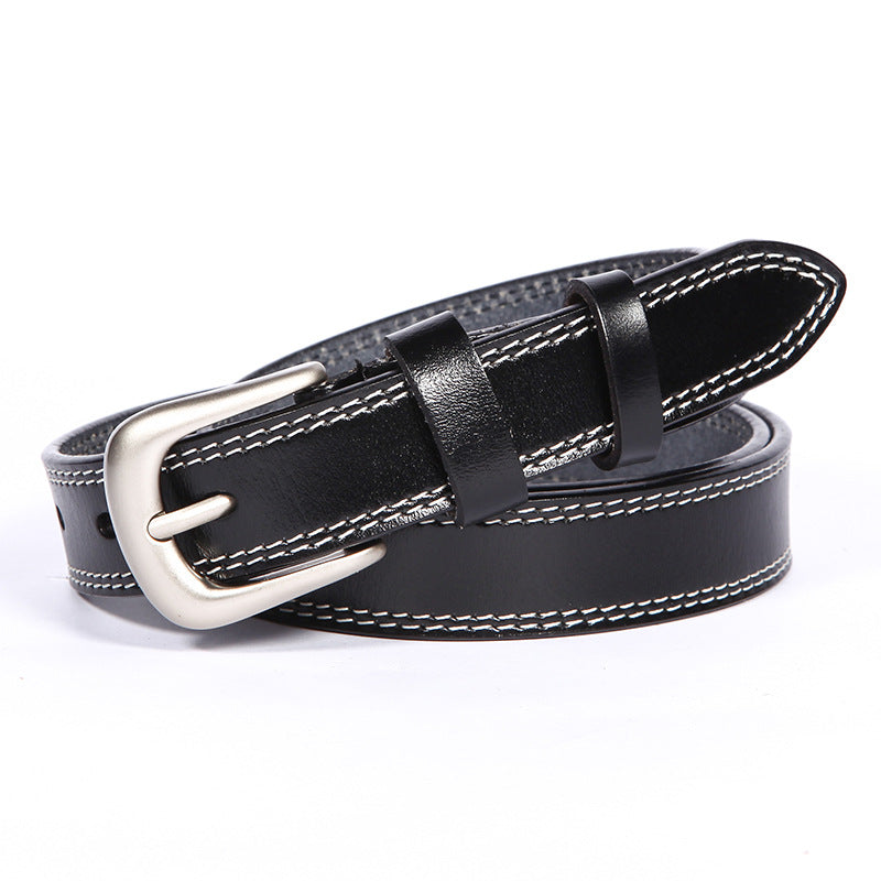 1347 casual women's belt metal buckle solid waist belts