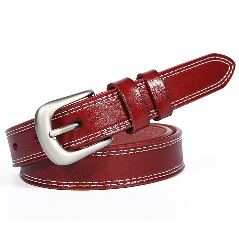 1347 casual women's belt metal buckle solid waist belts
