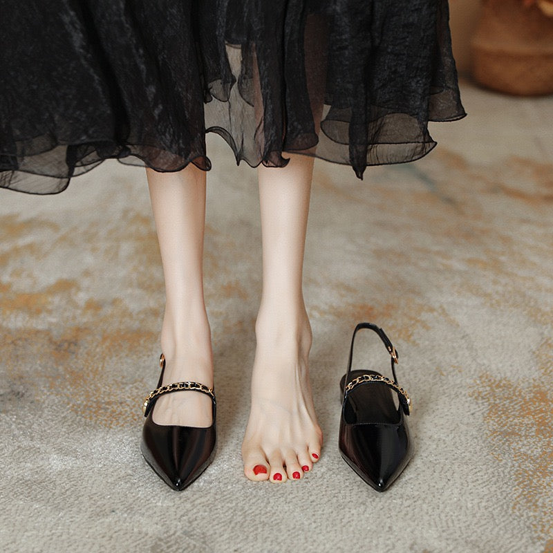 3858 High-heel pointed-toe sandals