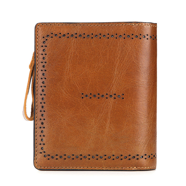 2137 oilwax leather short wallet