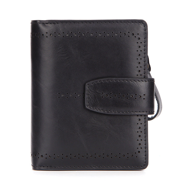 2137 oilwax leather short wallet