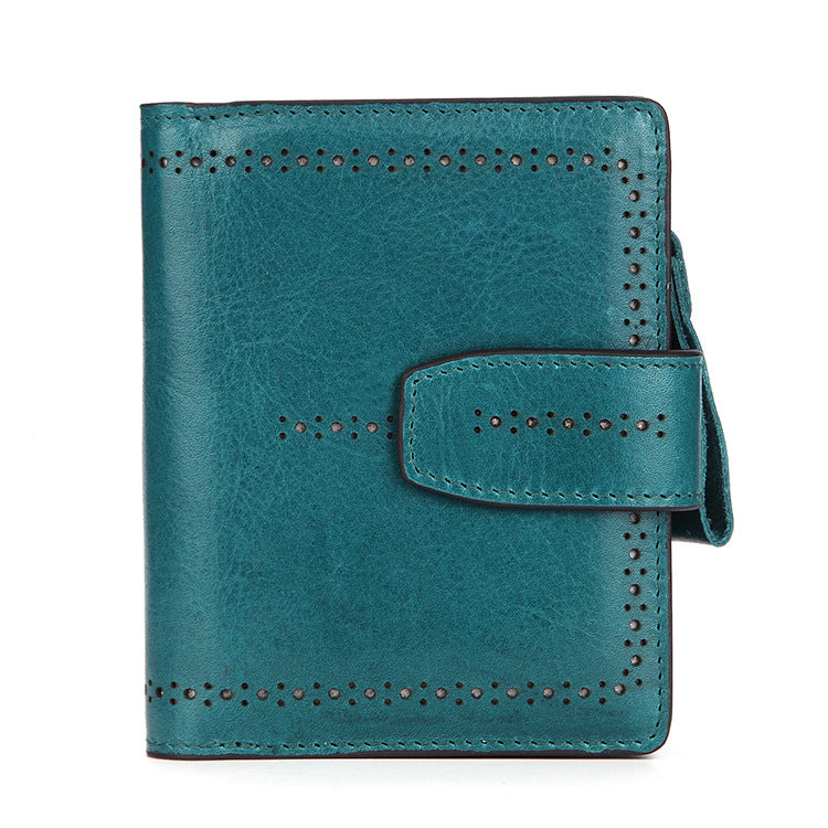 2137 oilwax leather short wallet