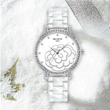 2238 ceramic rhinestone quartz watch