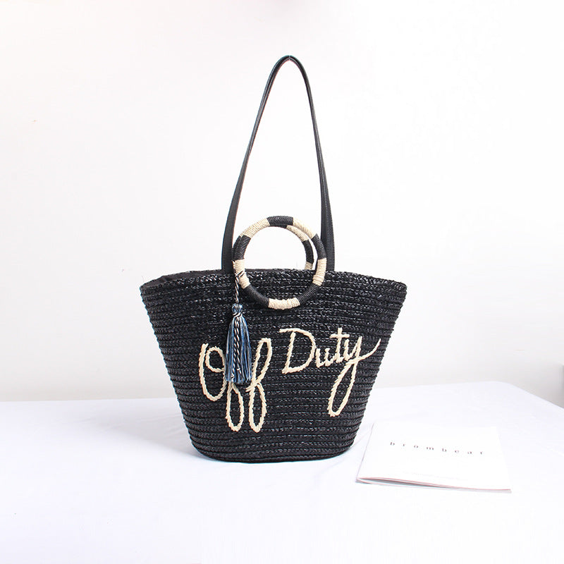 2302 large beach handmade woven bag