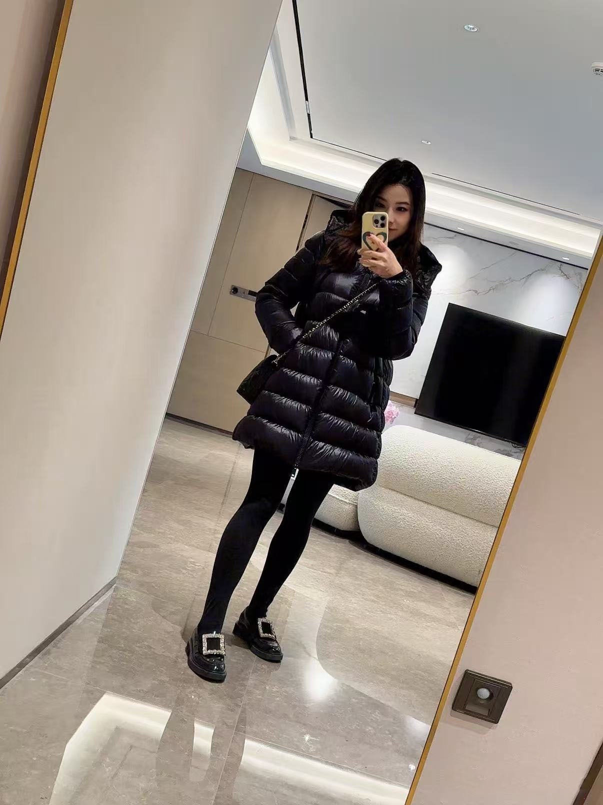 3450 Fashionable women's mid-length down coat