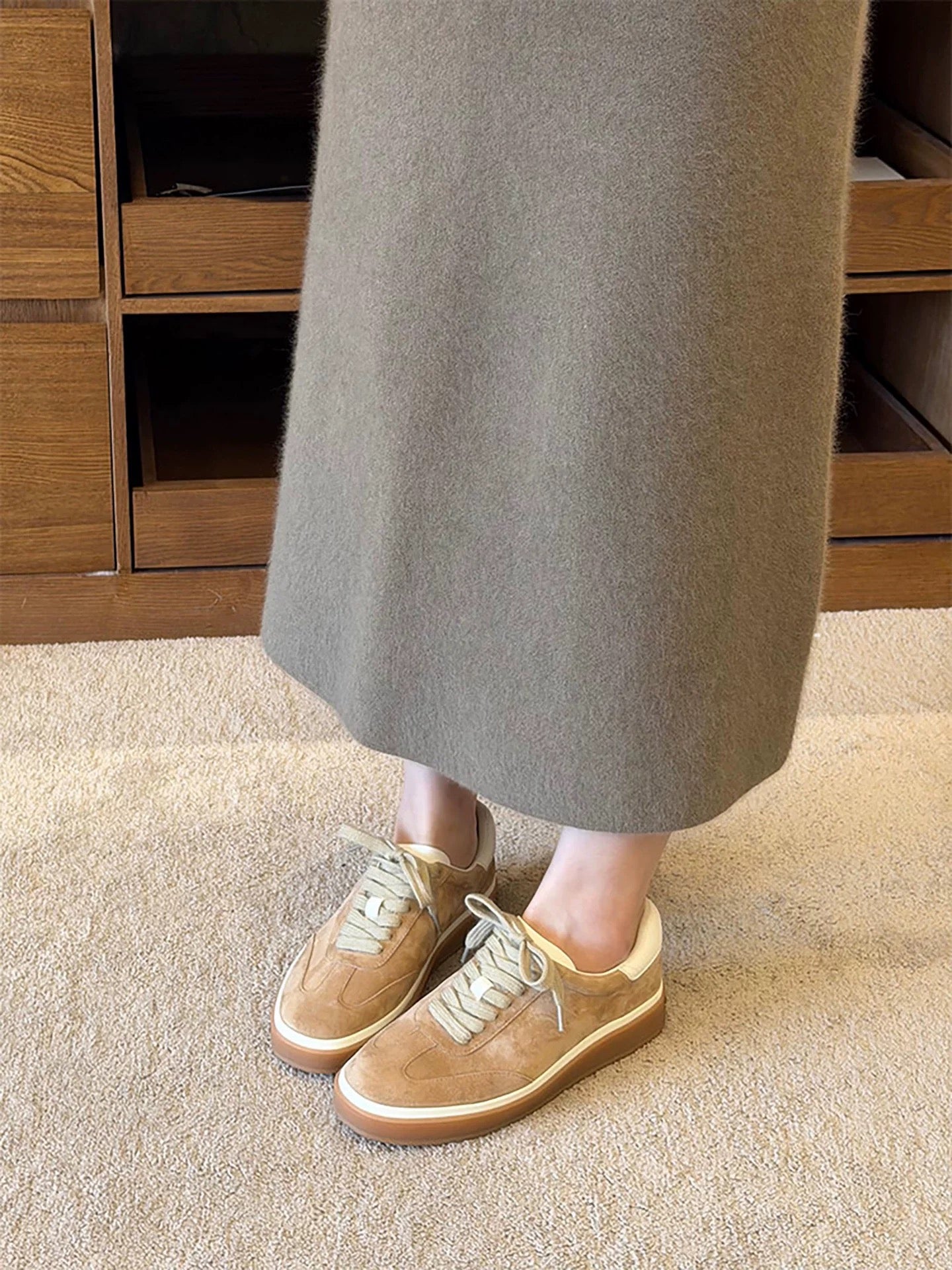 4589 genuine leather women's sneaker