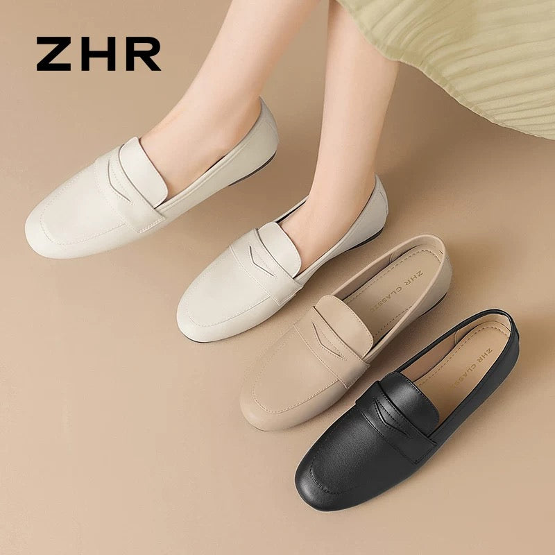 5044 genuine leather women's loafer