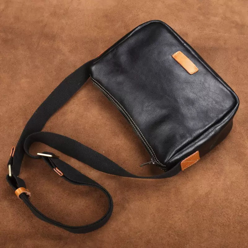 4149 genuine leather men's crossbody bag