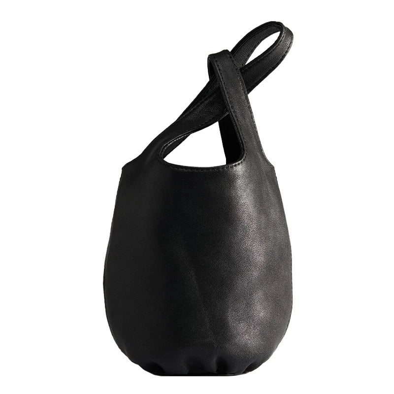 4468 genuine leather bucket bag