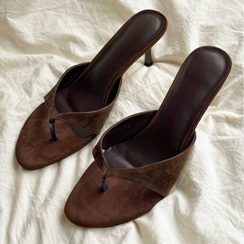 4571 genuine leather women slides