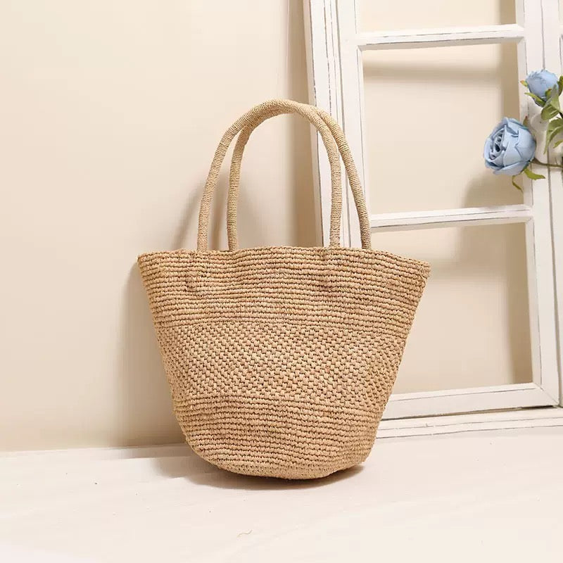 2394 summer raffia large beach bag