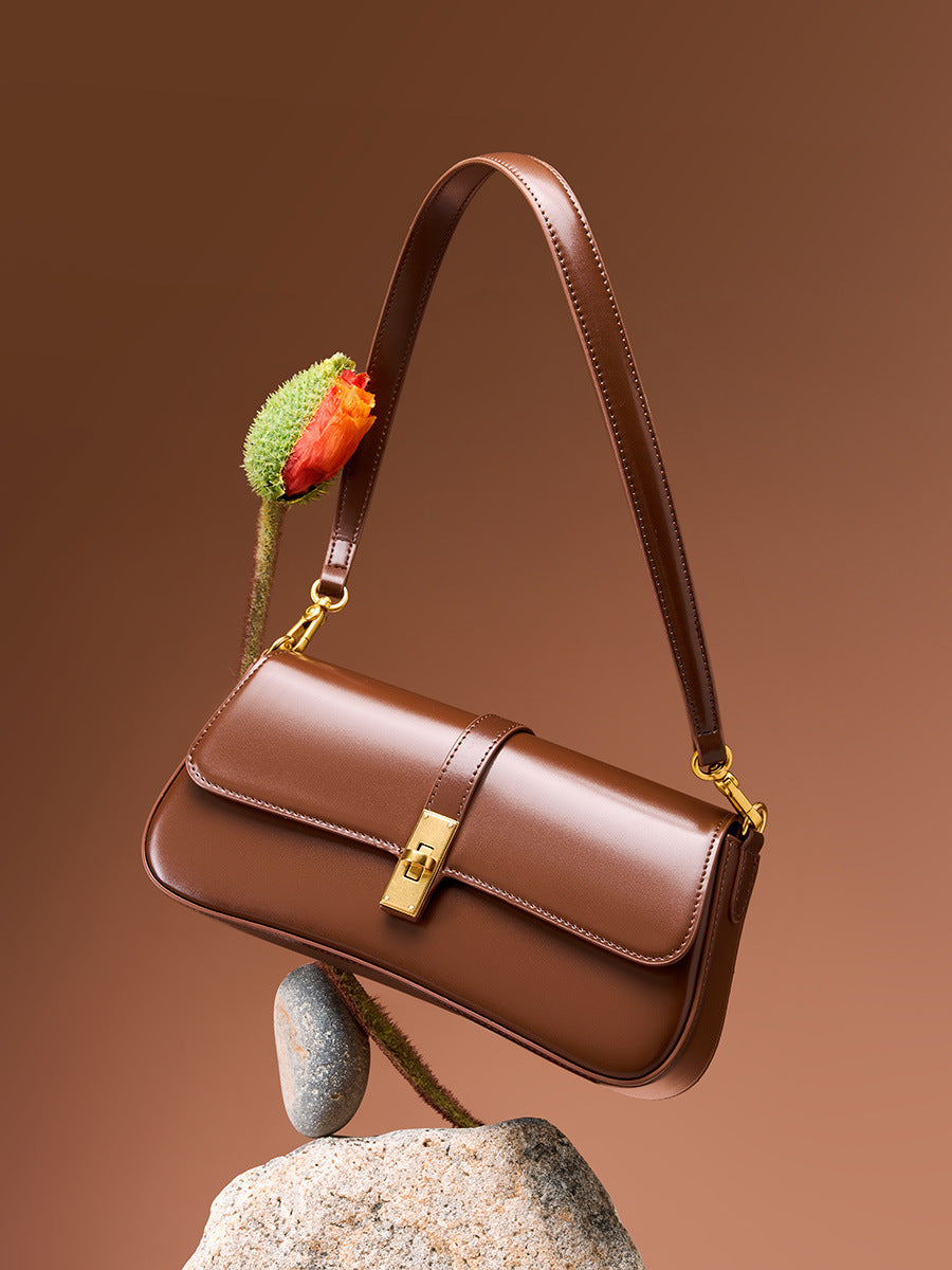 1488 leather baguette handbag