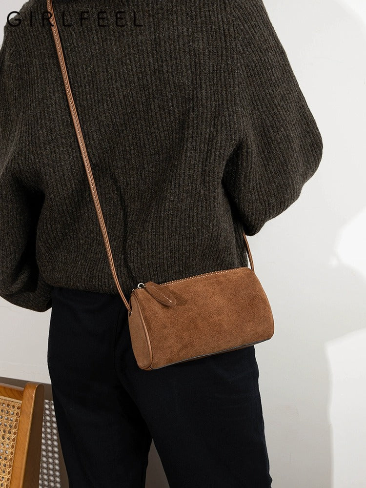 2036 suede leather crossbody bag