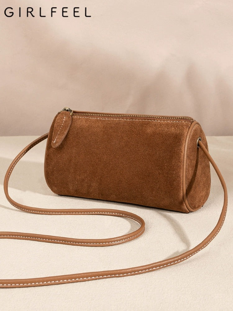 2036 suede leather crossbody bag