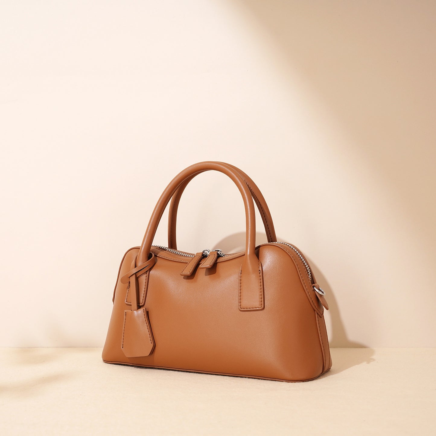 2042 genuine leather Boston handbag