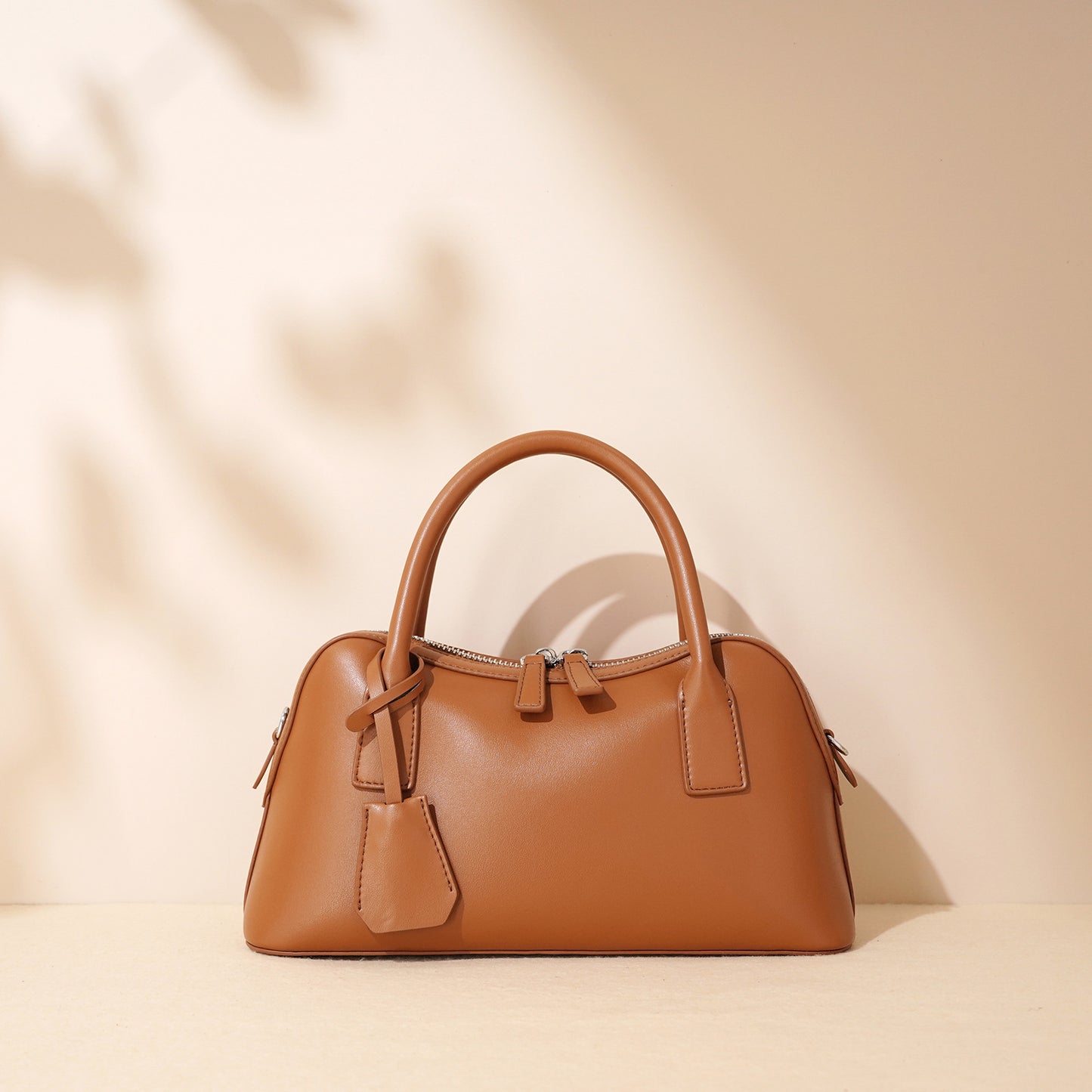 2042 genuine leather Boston handbag