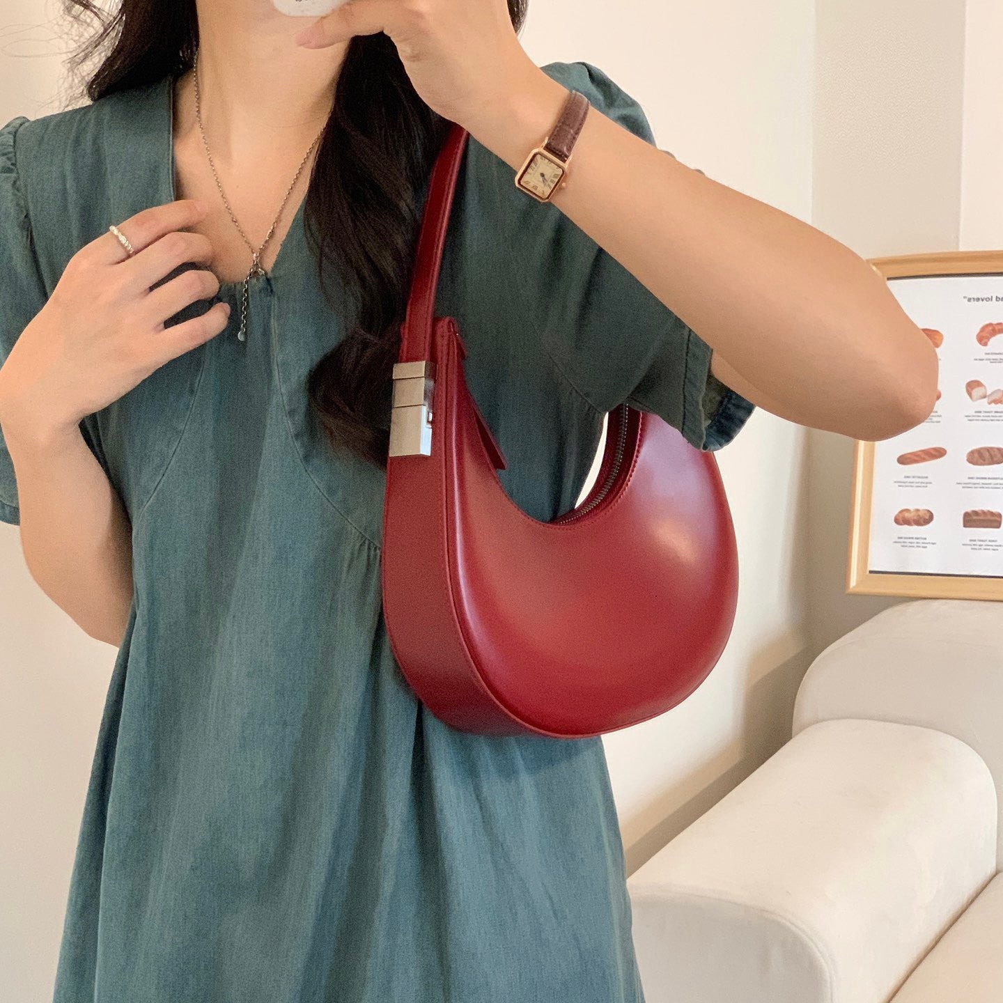 1151 small half moon underarm bag