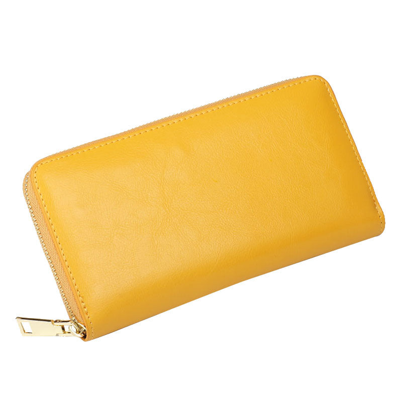 2075  genuine leather long wallet