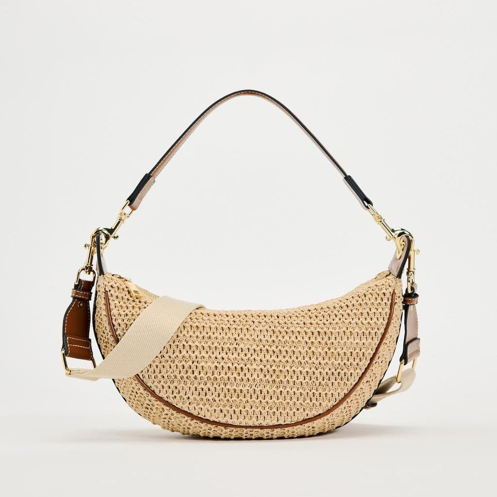 1571 weave crescent bag