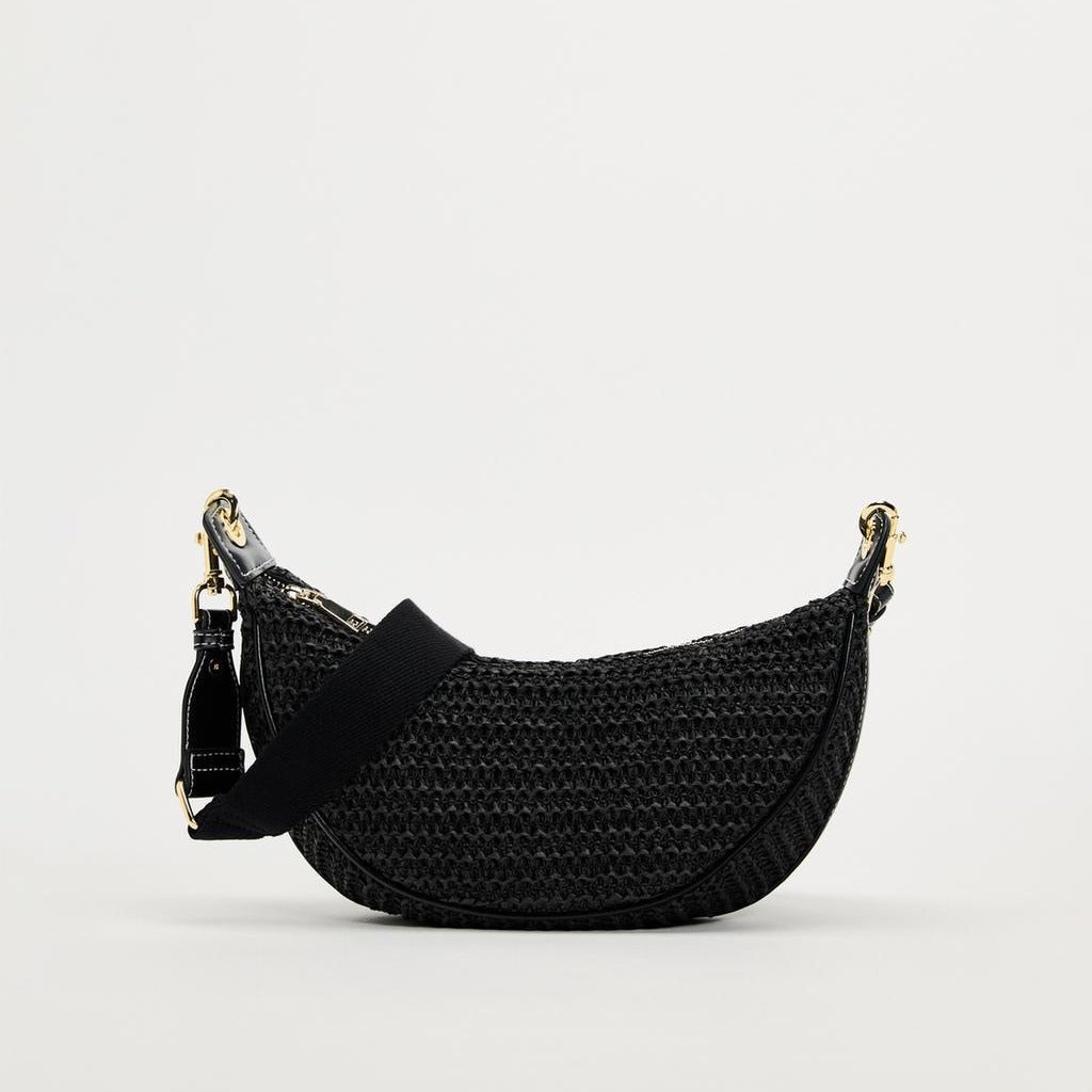 1571 weave crescent bag